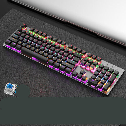 Real mechanical keyboard game green axis black axis