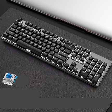 Real mechanical keyboard game green axis black axis