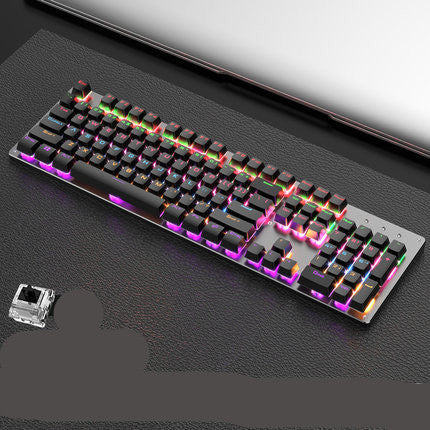 Real mechanical keyboard game green axis black axis
